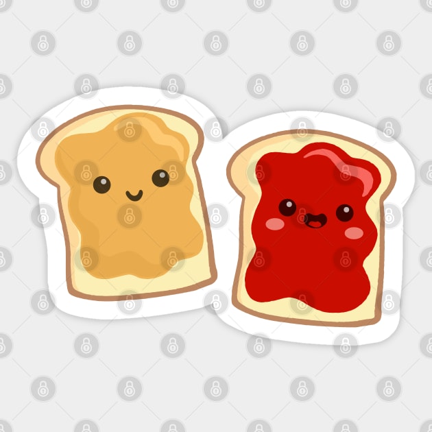 pbj (strawberry) Sticker by mystudiocreate